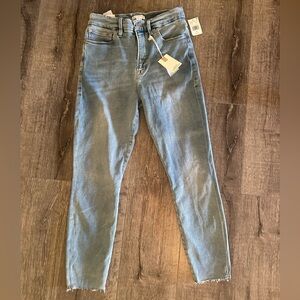 Good American Good waist crop raw hem jeans size 10 /size 30 NWT